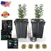 Complete DWC Hydroponics Grow System - 2 Buckets, Air Pump & Drip Kit Included
