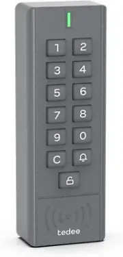 tedee Keypad for Smart Door Lock Opening and Closing by PIN Code, Black