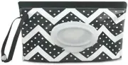 4X Black Wavy EVA Baby Wet Wipe Pouch Wipes Holder Case Reusable Refillable Wet