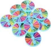 MOLUCKFU 10pcs Entertainment Mini Roulette Wheel Trade Show Wheel Halloween Party Game Carnival Party Prize Wheel Prize for Team Building Eward Wheel Carnival Games Plastic