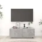 NNEVL TV Cabinet Concrete Grey 100x35x40 cm Chipboard