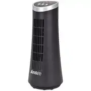 Arctic-Pro Desktop Oscillating Slim Mini Tower Fan, Black, 12 Inches