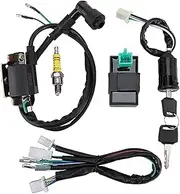 Vuzmode Wire Harness Ignition Coil Key Switch Rebuild Kit Replacement, for 50cc 70cc 90cc 110cc 125cc ATV Quad Dirt Pit Bike Buggy Go Kart Engine Ignition Coil Pack