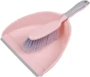 Mini Hand Whisk Broom and Snap-on Dustpan Set, Portable Dust Pan Set for Floor, Sofa, Desk, Keyboard, Car-Pink