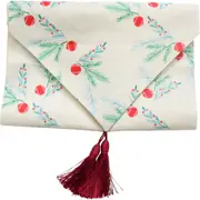 LVD Linen Christmas Leaves Table Runner Home/Kitchen Xmas Decor 33x180cm