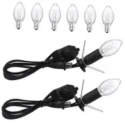 Himalayan Salt Lamp Cords with Dimmer Switch Original Replacement Two Black