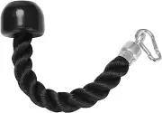 Heavy Duty Tricep Pull down Single Rope with Snap Hook, Fitness Attachment Cable