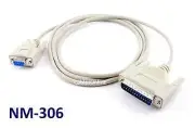 6ft DB9 Female to DB25 Male Serial Null Modem Cable, CablesOnline NM-306