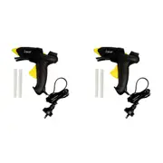 2x Jasart Electric Glue Gun 15W w/ 2 Sticks School Art/Craft/Adhesive Tool Black