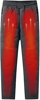 [Generic] Fleece Joggers for Men - Winter Sherpa Fleece Lined Leggings Stretchy Thick Leggings | Drawstring Trousers Thermal Joggers for Outdoor