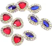 Beavorty 10pcs Heart Nail Charms Fashionable Nail Gems for Women Alloy Decorations for Manicure