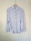 FREE PEOPLE MS SIZE MEDIUM LIGHT BLUE HEADED TO THE HIGHLANDS BISHOP SLEEVE TOP