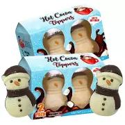 Gourmet Christmas Snowman Hot Chocolate Melting Balls with Mini Marshmallows, In