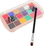 Face Painting Watercolor Paint Kit 18 Assorted Colors Non-toxic Water-soluble Face Makeup Pigment for Boys and Girls Adults