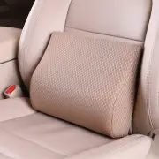 Memory Foam Lumbar Support Pillow for Car Mid/Lower Back Support Cushion Beige