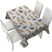 Cheetah Drawings Pattern Tablecloth