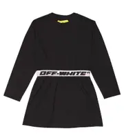 [Off-White Kids] Off-White Kids Logo cotton dress Y 4 black