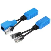 RJ45 Ethernet Cable Combiner/Splitter 1 Pair, 2-in-1 POE Cat6 Cat5e Data Adapter