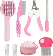 Cat Grooming Kit - Cat Grooming Clippers | Professional Cutter Trimmer With Shedding Comb For Home Use, Portable Indoor Spa Bathing Tools