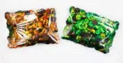 Drilled 300 Golden Red+300 Green Jewel Beetle Wings Sequin 6 mm.Craft Supplies