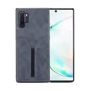 Denior For Samsung Galaxy Note 10 Plus Leather Case with Elastic Wallet Card Holder Slot Pocket Cover - Grey