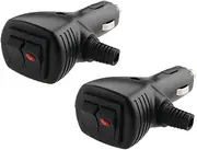 Be In Your Mind 2Pcs Car Cigarette Lighter Plug 12V/24V Cigarette Lighter Socket 10A Fuse Cigarette Lighter Power Plug with LED Indicator for Car Chargers GPS Vacuum