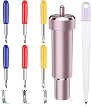 Scoring Stylus 30/45/60°Metal Cut Blades & Housing Set Compatible for Cricut with Maker/Maker 3/ Explore Air 2/ Explore 3 Cutting Machines Replaceable Deep-Point Blade & Fine-Point Blade DIY Craft