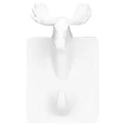 Multi function Resin White Elk Shape Hook Wall Hanging Room Coat Hook Hanger Christmas Decorations