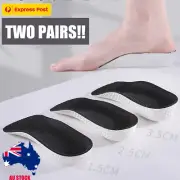 2 Pairs of Insert Shoe Pad Unisex Breathable Invisible Height Increase Insoles