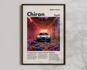 Bugatti Chiron Poster Hyper Car Wall Art Bugatti Chiron Artwork Bugatti Decor