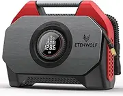 ETENWOLF VORTEX S6SE Cordless Tire Inflator Portable Air Compressor, 160 PSI Air Pump for Car Tires with 15600 mAh Battery, 100% Duty Cycle & Dual Cylinder, Air Pump for Heavy-duty Vehicle, Red
