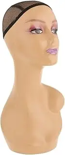 ChuYiElegance Female Model Synthetic Hair with Hair Dolls for Hairdresser Training Model for, Brown left RedPurple