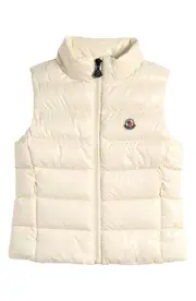 Moncler Kids' Ghany Down Puffer Vest in White at Nordstrom, Size 8Y