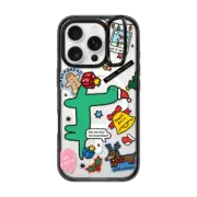 iPhone 16 Pro Impact Ring Stand Case MagSafe Compatible Brachio Holiday Sticker
