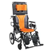 在飛比找大樹健康購物網優惠-【均佳】鋁合金躺式輪椅／骨科腳升將可拆手／後輪16吋座寬18