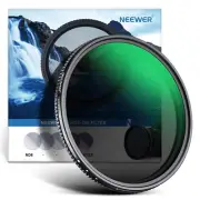 NEEWER 58mm Variable ND Filter ND8-ND128 Camera Lens Filter (3-7Stop) No X Cross
