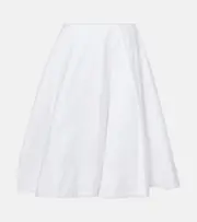 [Jacquemus] Jacquemus Salon cotton poplin midi skirt UK 12 white