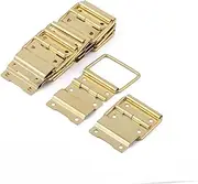 Aexit Box (Abrasives) Case Retro Style 44mm x 34mm Positioning Support Hinges Gold Tone (70ry820qf62) 10 PCS