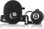 [BGAANM] Case for Google Pixel Buds Pro Earbuds, Silicone Pixel Buds Pro Charging Case Protective Cover with Doll and Keychain - Cute Skin Designed (Black8)