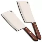 2pc Meat Cleaver Knife Cleavers Chef Kitchen Butcher Bone Knives Stainless Steel