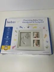 Bubzi Co. Charming Baby Clay Handprint & Footprint Keepsake Picture Frame - New