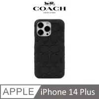 在飛比找PChome24h購物優惠-【COACH】iPhone 14 Plus 精品真皮手機殼 