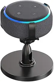 Amazon Exclusive Brand, Alexa Echo Dot 3rd Tabletop Holder, 3rd Generation, 360° Rotation, Cable Storage, Tabletop Holder, Stand, Storage Stand, Accessory Stand, Space Saving, Easy Operation