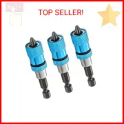 3pcs Adjustable Screw Depth Magnetic Screwdriver Bit Holder 1/4" Hex Shank Drywa