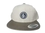 VOLCOM QUARTER TWILL SNAPBACK HAT CAP MENS NEW GREY OLIVE GREEN D5511561 BNL