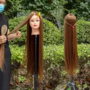 80cm Female Mannequin Head with Synthetic Hair For Practice Hair Braiding