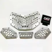 4 Piece SILVER CAN-AM X3 CNC Machined Billet Aluminum Grille Insert Made in USA