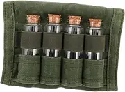 GANAZONO Glass Camping Spice Bag Salt Pepper Bottles Set Portable Outdoor Condiment Holder for Hiking BBQ