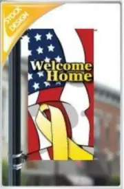 Welcome Home Pole Banner - 18"x36" - FREE SHIPPING
