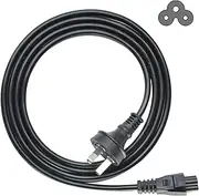 AU 3 Pin to ICE 320-C13 Male Wall 240V PC to Power Socket Cable，Works with Most Laptop, Power Brick, Power Adapter, Monitors, Printers and More (2m)